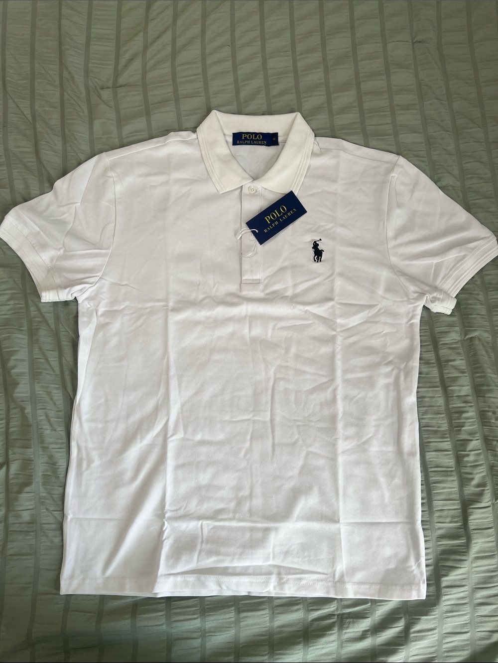 Polo by Ralph Lauren White Polo with Navy Pony Logo